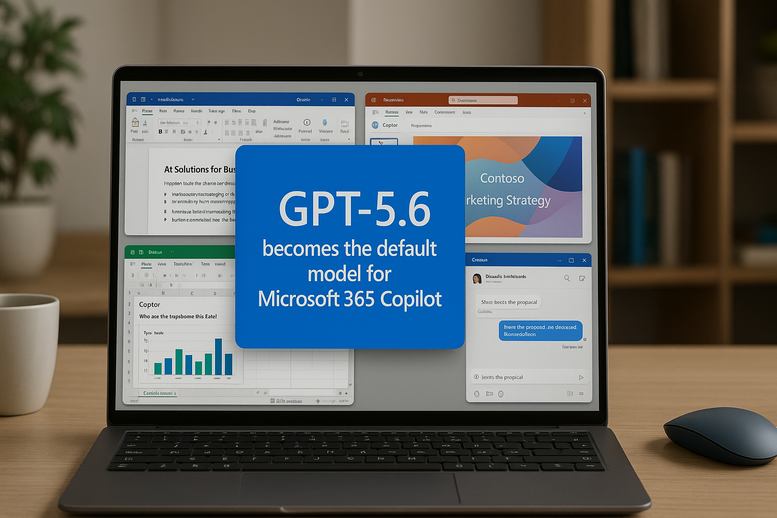 GPT-5.6 es el modelo preferido en Microsoft 365 Copilot y potencia Word, Excel, PowerPoint, Chat y Cowork con capacidades de