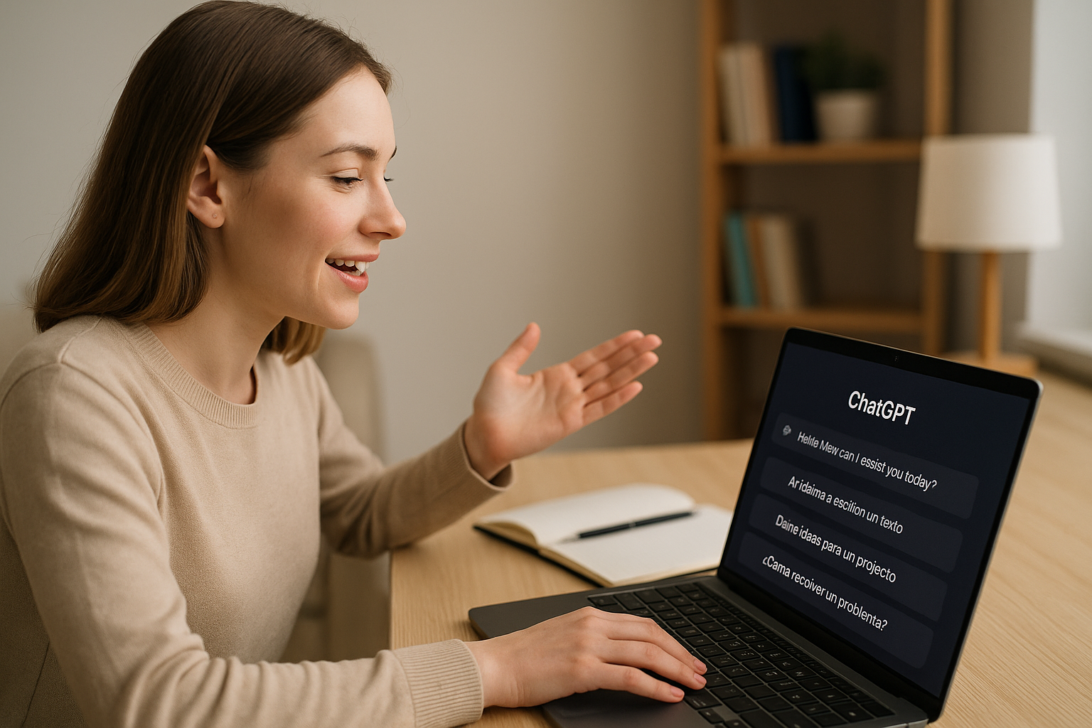 Guía práctica para iniciar tu primera conversación con ChatGPT y aplicarlo a la escritura, la lluvia de ideas y la resolución