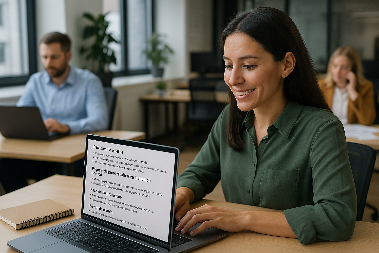 Guía práctica sobre cómo usar ChatGPT Work para crear resúmenes de pipeline, preparación de reuniones, revisiones de pronósti