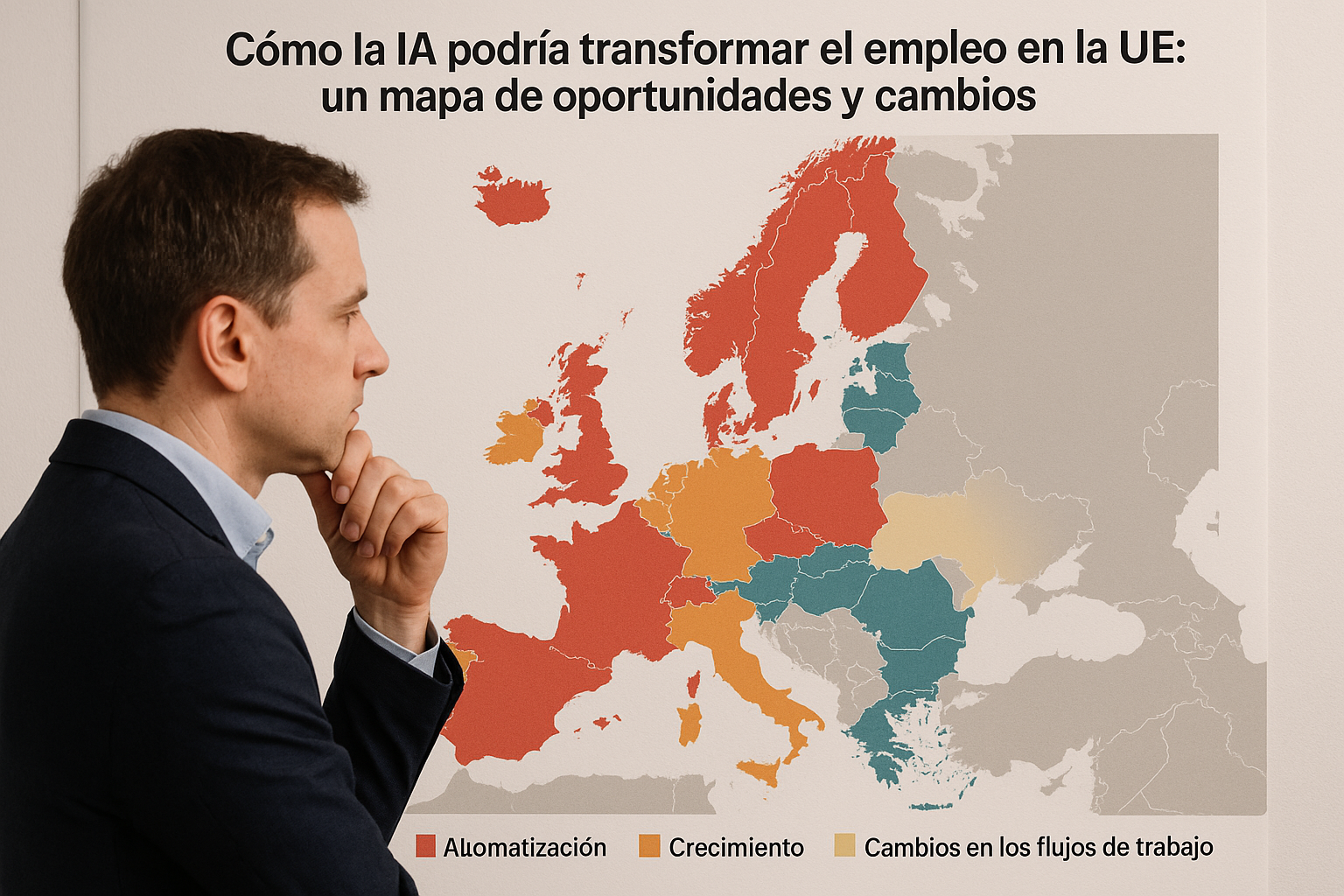 Análisis del nuevo informe de OpenAI que mapea cómo la IA podría afectar ocupaciones en la UE, desde automatización parcial h